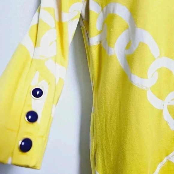 Lilly Pulitzer yellow key chain print dress small - Picture 4 of 10